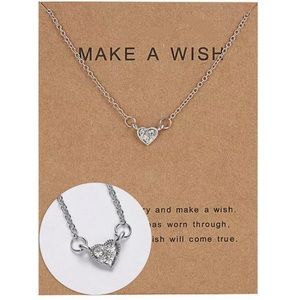 Make A Wish Dainty Silver Heart Necklace